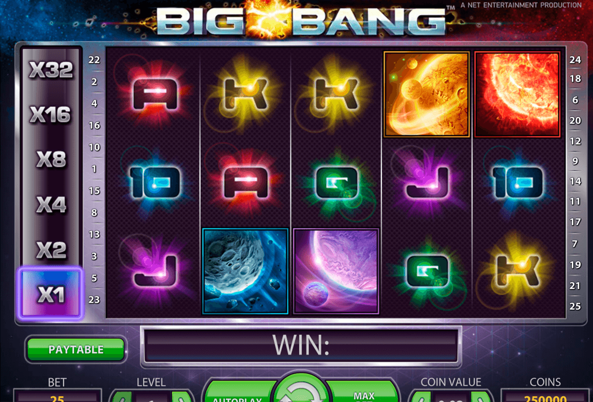 big bang netent online gra zadarmo 